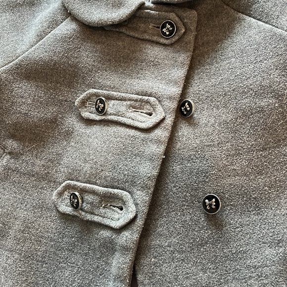 Janie and Jack Collection Gray Peacoat with Bow Buttons Size 2T - Picture 2 of 9